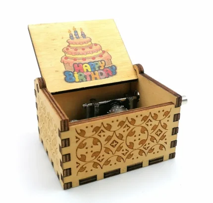 Happy Birthday - Ξύλινο Μουσικό Κουτί