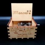 Let it Snow - Χριστουγεννιάτικο Ξύλινο Μουσικό Κουτί